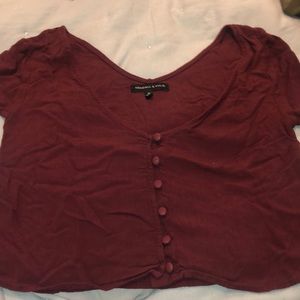 Red Crop top